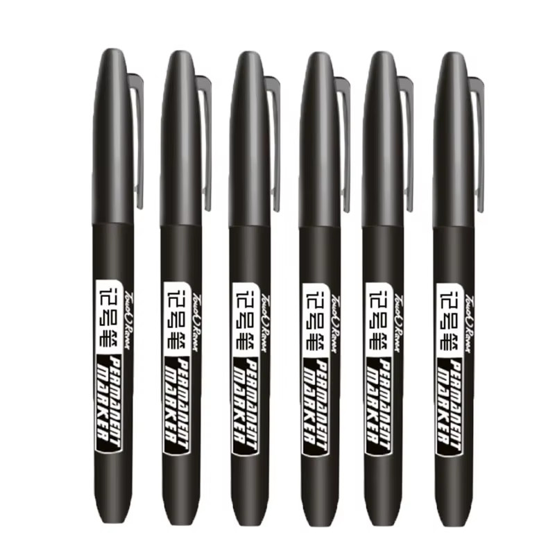 6 PCS Permanent Marker Pen Manga Drawing Markers Black Blue Red Waterproof Ink S