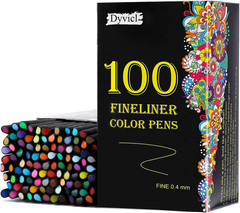 100 Colors Fineliner Pens Set 0.4mm Fine Point Markers for Drawing & Journaling