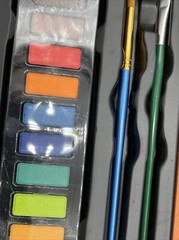 Art Mixed Media Set in Wooden Case 55 pieces Paint Colored Pencils And More