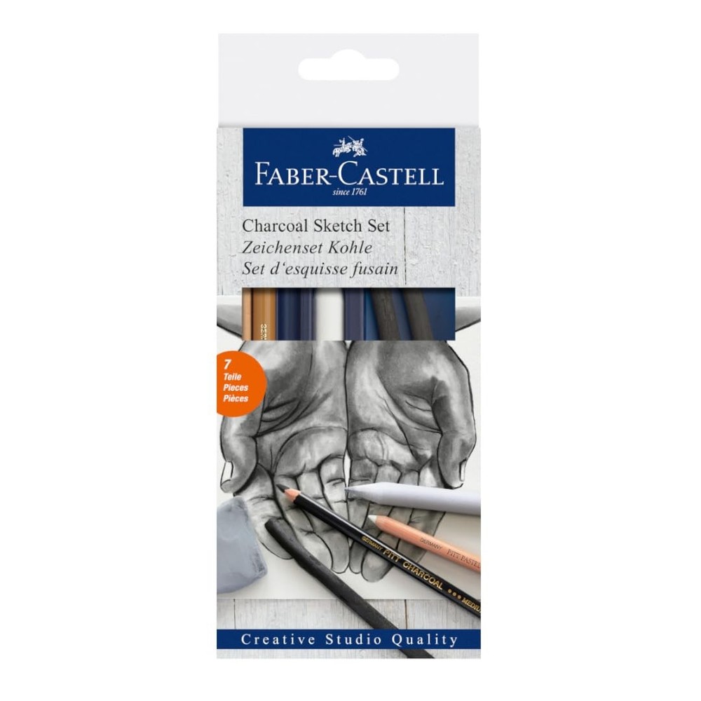 Charcoal Sketch Set 7 Piece Charcoal and Pastel Art Supplies Set