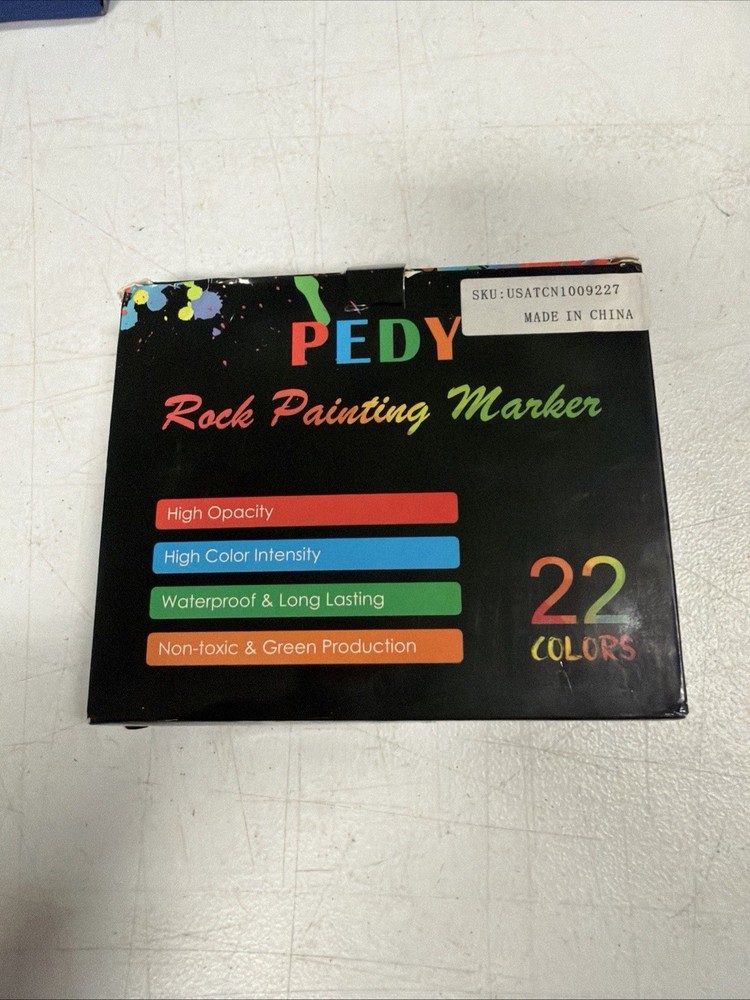Pedy Oil Based Paint Art Markers, Set of 22 High opacity Waterproof Non Toxic
