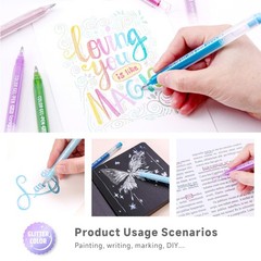Languo 216 Colors Acrylic Gel Pens with Glitter Gel Pens Set, 144 Acrylic Pai…