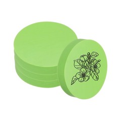 4Pcs 2″ Rubber Carving Blocks, Soft Linoleum Art Carving Block Round, Green