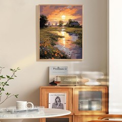 Fountor Countryside Sunset Paint by Numbers Kit Adults 16×20