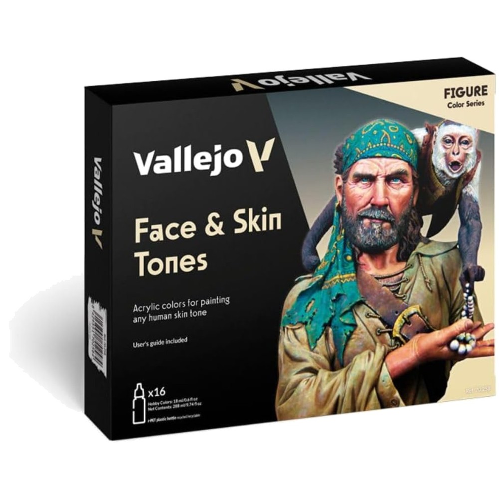 Face & Skin Tones Acrylic Paint Set – Perfect for Realistic Miniatures