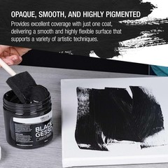 Non-Toxic Black Gesso Primer – 16.9oz for Stunning Oil & Acrylic Paintings