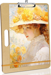13″ X 17″ Sketch Drawing Board, Art Board with Handle, Sturdy Clip and Rubber Ba