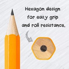 Wood-Cased Pencils, 288Pc Bulk Pre-Sharpened #2 HB Pencils with Eraser for Class