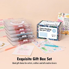 45 Pack 0.6mm Fine Point Acrylic Gel Pens Colored Markers Adult Drawing Art