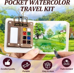 Artistic Mini Portable Watercolor Palette with Vibrant Tints – Perfect for All