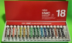 18 CT HOLBEIN ARTISTS WATERCOLORS SET~W403 5ml 0.17 fl oz.~BID@$23.99~oh, my!!!