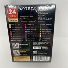 Arteza 24 Retro Pop Color Ultra Fine Tip Permanent Markers