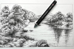 Electric Dotspen II – the Black Knight, Rechargeable Pen for Artists, Hobbist, T