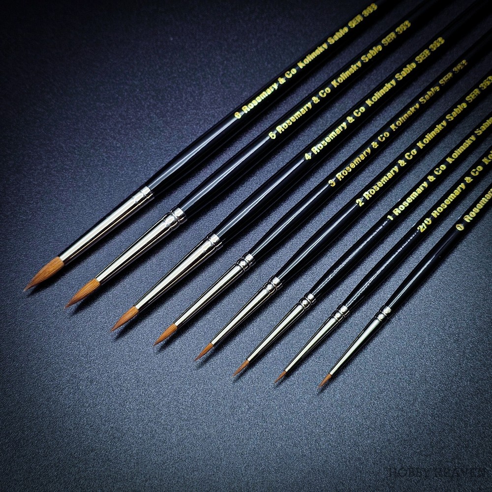 Rosemary & Co Series 363 Kolinsky Sable Miniature Brushes Singles Fast Shipping