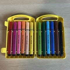 Set Of Pre-Sharpened Colored Pencils and Sharpener And Washable Watercolor Pens