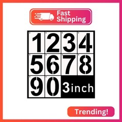 DXCYZ 3 Inch Tall Number Stencils Kit 0-9 Address Number Stencil, 10PCS Reusable