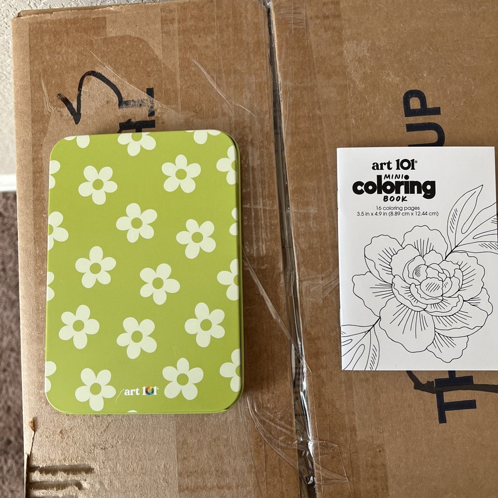 Art 101 Mini Coloring Book With Colored Pencils, Eraser And Pencil Sharpener