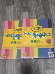 Crayola Construction Paper Pack [LOT of 2 Packs] – 192 TOTAL SHEETS 8 Colors NEW