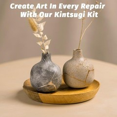 Kintsugi Repair Kit, Food Safe Gold & Silver Kintsugi Kit for Broken Ceramics, G