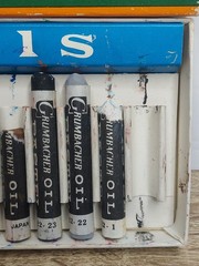 Vtg Grumbacher Oil Pastels Used Artists Size 22-24 Brilliant Color Set