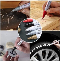 Overseas Paint Marker Pens – 5 Pack Permanent Oil Based Paint Markers, Metall…