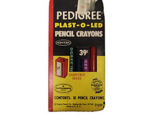 Empire Pencil Pedigree Plast-O-Led 10 Color Pencil Crayons no. 1229 w Sharpener