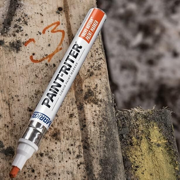 Markal Valve Action Paint Marker with 1/8″ Bullet Tip, (12 Markers)