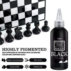 Black Epoxy Resin Pigment Paste – 3.4 fl.oz / 100ml / 100ml,
