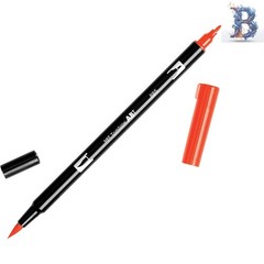 Warm Red Dual Brush Pen Art Marker – Versatile Creativity Tool for Artists