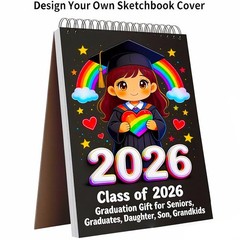 Soucolor 9″ x 12″ Sketch Book, 100 Sheets Top x (Pack of 1), Black
