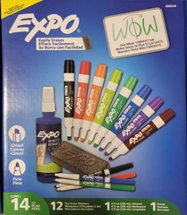 EXPO Dry Erase Markers Kit, Includes Eraser, Spray Cleaner, 14 Count