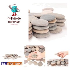 ]18.1 Pounds Painting Rocks,2.23″-3.68″ River Rocks,Flat Stones