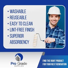 Pro Grade – Paint Roller Covers – 1/2 X 9 Inch Microfiber 5 5 Ea 1/2″ Micro