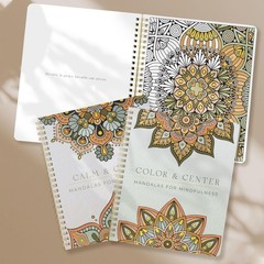 Beautiful Adult Coloring Book Set of 2 for Relaxation – Mandala Multi
