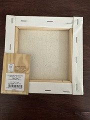 Hand made modern Canvas White, 6 x 6 inches