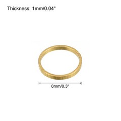 Round Earring Beading Hoop Rings Circle Link Ring 8mm/ 0.3″ Brass Tone,100pcs