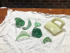 12oz of Uranium Glass Shards – Arts & Crafts – Jewerly Making