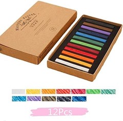 Non Toxic Artist Pastels,Square Soft Pastels Set,Chalks 12/24/36/48 12Pcs