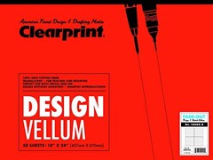 Clearprint Vellum Pad with 8×8 Fade-Out Grid, 18×24 Inches, 16 LB, 60 GSM