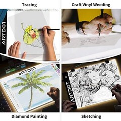 Mesa De Luz LED Dibujo A4 Caja Tableta Portatil USB Para Artistas Caligrafia