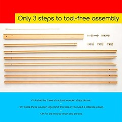 Wood Easel Stand for Display: Wooden Tripod for Poster Board – Natural Color