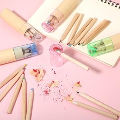 Mini Colored Short Pencils With Sharpener Set Drawing 3.3 Inch 32 PCS