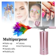 Airbrush Kit Wireless Portable Air Compressor Nail Art Makeup Spray Gun