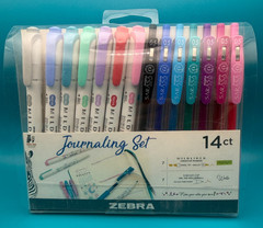 NEW! Zebra Journaling Set 7 Mildliner, 7 SARASA Clip 14ct