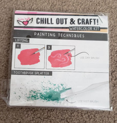 Watercolor Kit Chill Out & Craft 8 Paints 10-Mini Posters Brush #GS7524 Age 8+