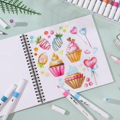 50 Sheets Marker Paper Pad, 7.6×7.6 Inch (50 ), Abstract Painting
