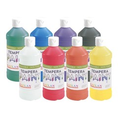 Kaplan Early Learning Washable Tempera Paint – 16 oz. – Set of 8