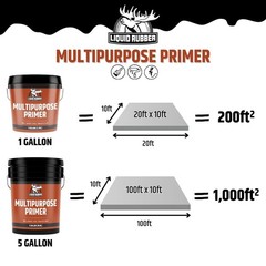 Liquid Rubber Multipurpose Primer – Use on 1 Gallon (Pack of 1), Clear