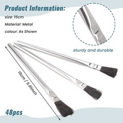 Acid Brushes – 3/8 Inch Horsehair Acid Flux Brushes, Epoxy Brushes 48 Count B2M7