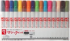 New Teranishi Chemical permanent marker magic ink No.500 M500C-16 16-color Japan
